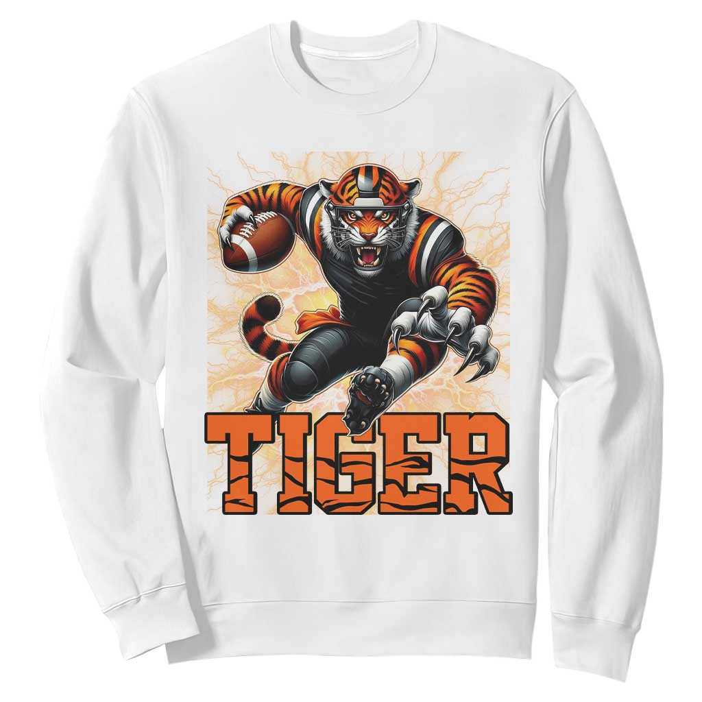 Lightning Tiger Lover Sweatshirt Sport Lover Gift TS12 White Print Your Wear