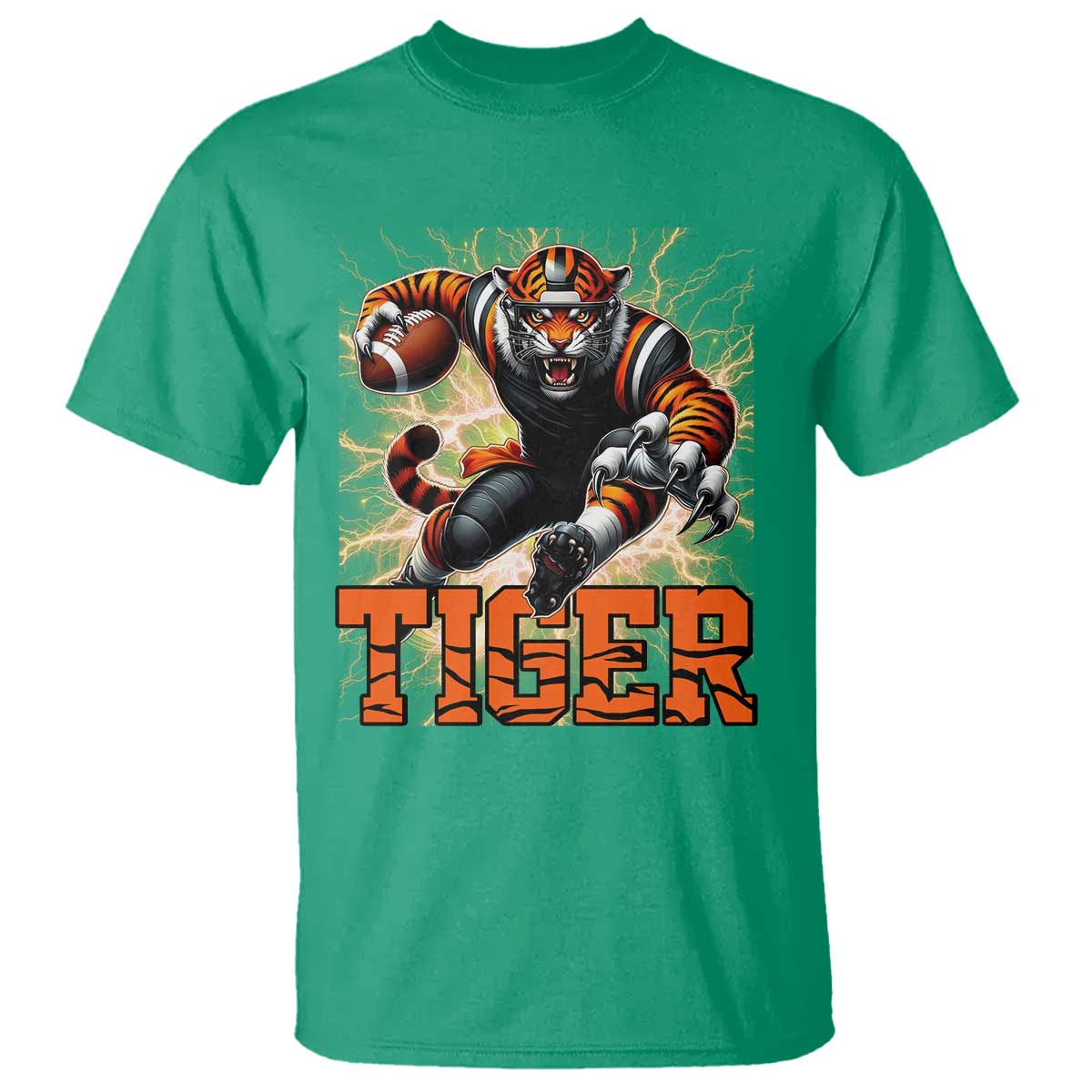 Lightning Tiger Lover T Shirt Sport Lover Gift TS12 Irish Green Print Your Wear