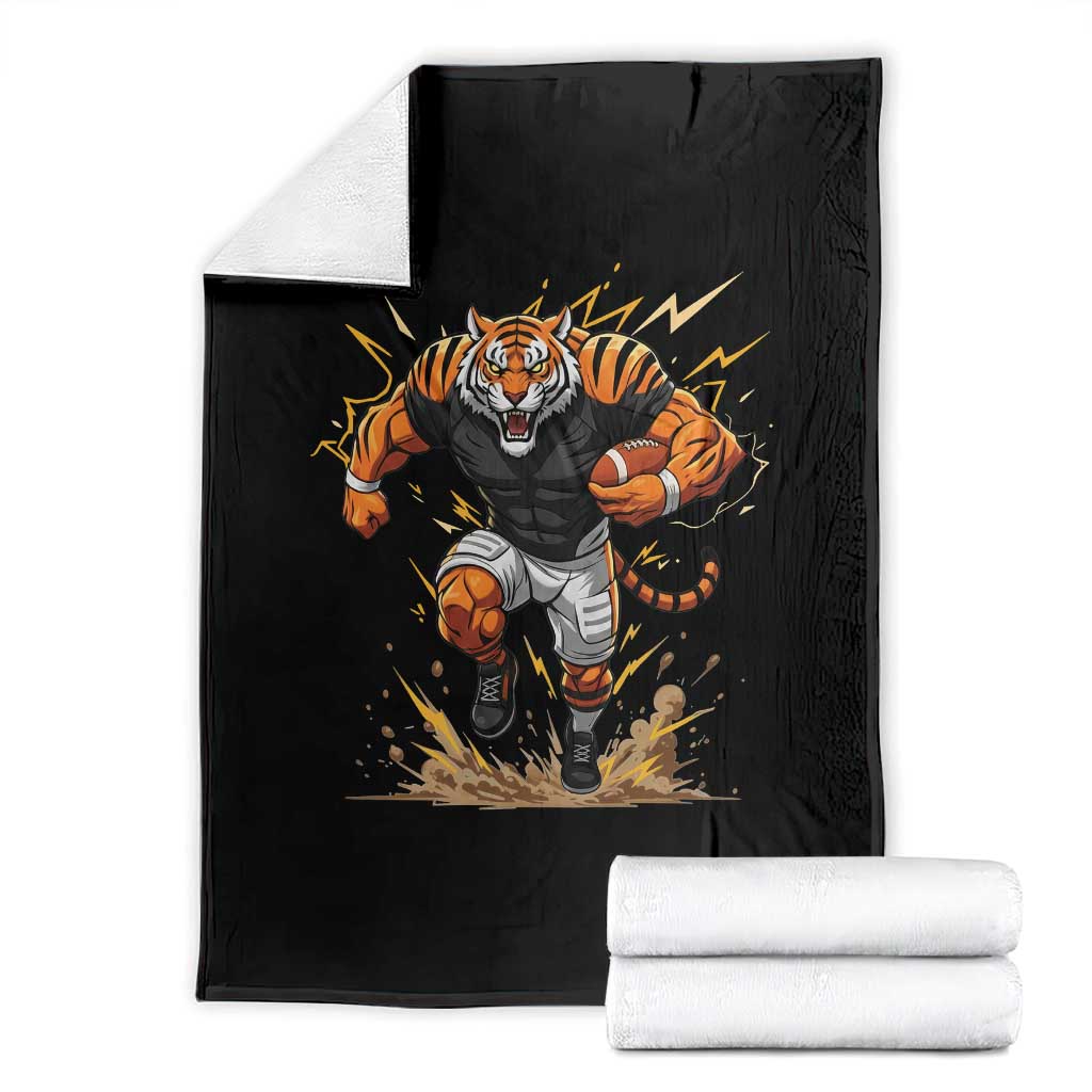 Tiger Football Lover Throw Blanket Midwest Game Day Lifestyle TS12 Black Print Your Wear