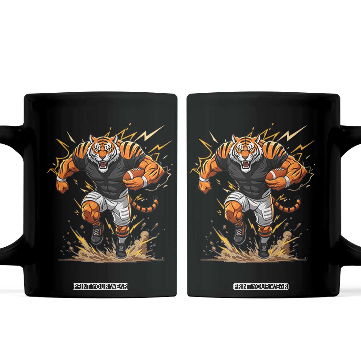 Tiger Football Lover Coffee Mug Midwest Game Day Lifestyle TS12 Black Print Your Wear