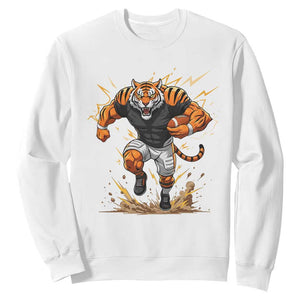 Tiger Football Lover Sweatshirt Midwest Game Day Lifestyle TS12 White Print Your Wear