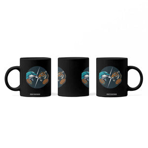 Funny Tiger Vs Dolphin Rivalry Coffee Mug Gift For FB Hardcore Fan TS12 Print Your Wear