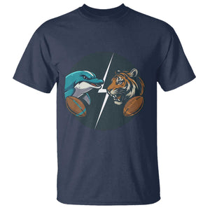 Funny Tiger Vs Dolphin Rivalry T Shirt Gift For FB Hardcore Fan TS12 Navy Print Your Wear