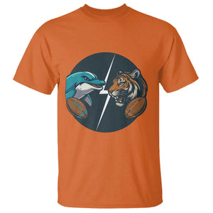 Funny Tiger Vs Dolphin Rivalry T Shirt Gift For FB Hardcore Fan TS12 Orange Print Your Wear