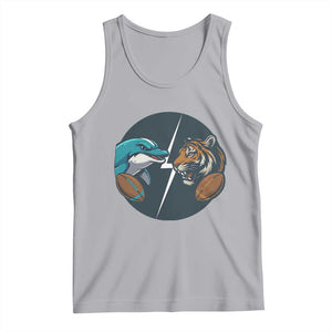 Funny Tiger Vs Dolphin Rivalry Tank Top Gift For FB Hardcore Fan TS12 Athletic Heather Print Your Wear