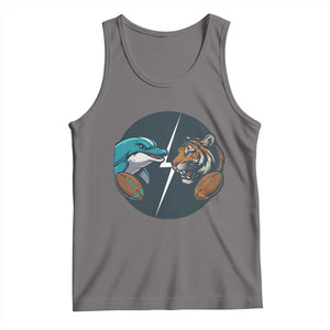 Funny Tiger Vs Dolphin Rivalry Tank Top Gift For FB Hardcore Fan TS12 Deep Heather Print Your Wear