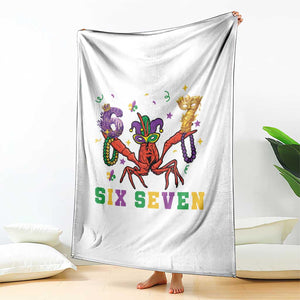 Funny 67 Crawfish Mardi Gras Throw Blanket Six Seven Meme TS12 Print Your Wear