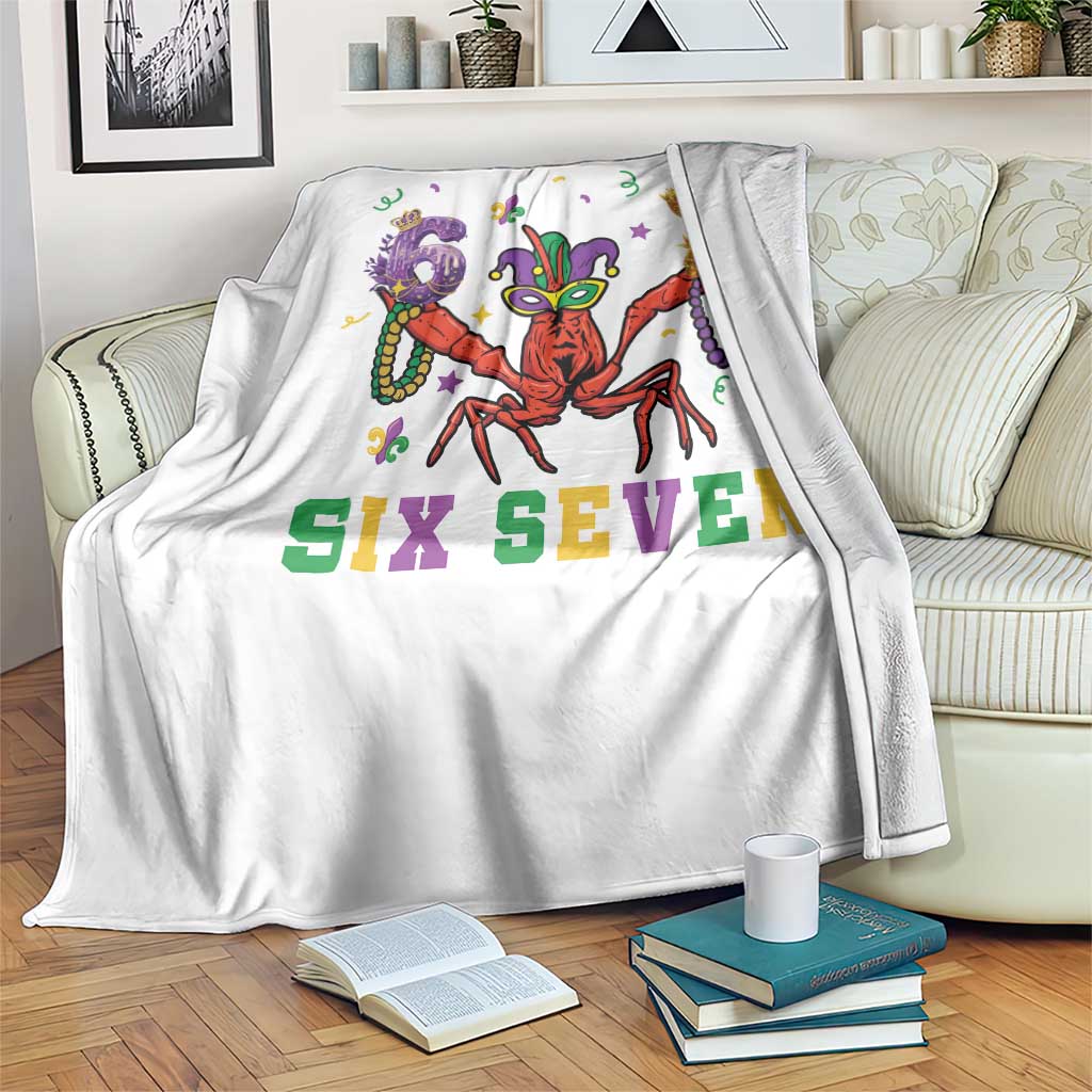 Funny 67 Crawfish Mardi Gras Throw Blanket Six Seven Meme TS12 Print Your Wear