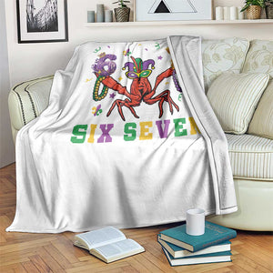 Funny 67 Crawfish Mardi Gras Throw Blanket Six Seven Meme TS12 Print Your Wear