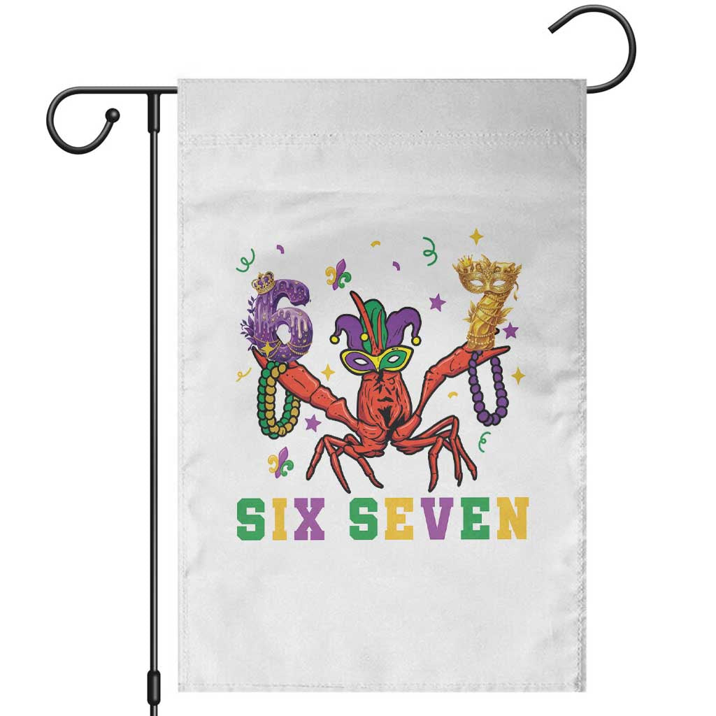 Funny 67 Crawfish Mardi Gras Garden Flag Six Seven Meme TS12 White Print Your Wear