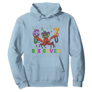Funny 67 Crawfish Mardi Gras Hoodie Six Seven Meme TS12 Light Blue Print Your Wear