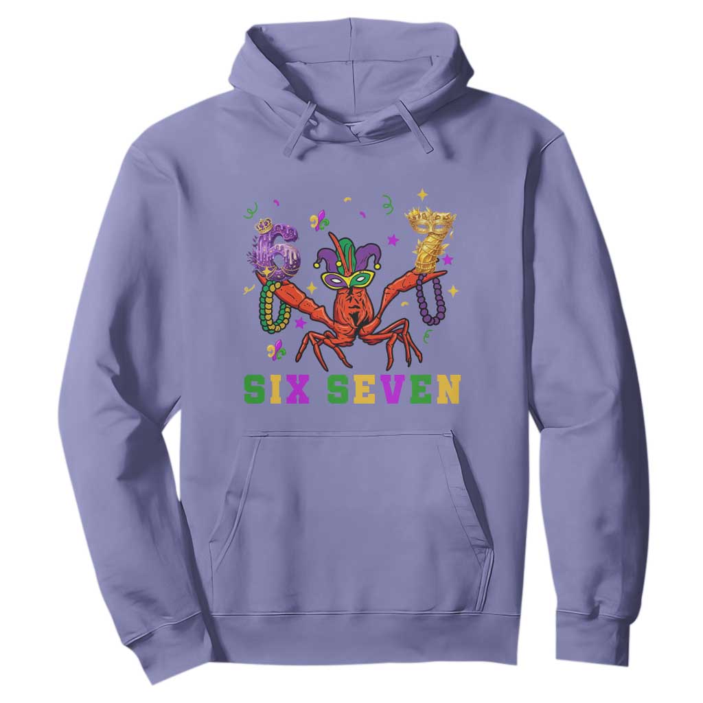 Funny 67 Crawfish Mardi Gras Hoodie Six Seven Meme TS12 Violet Print Your Wear