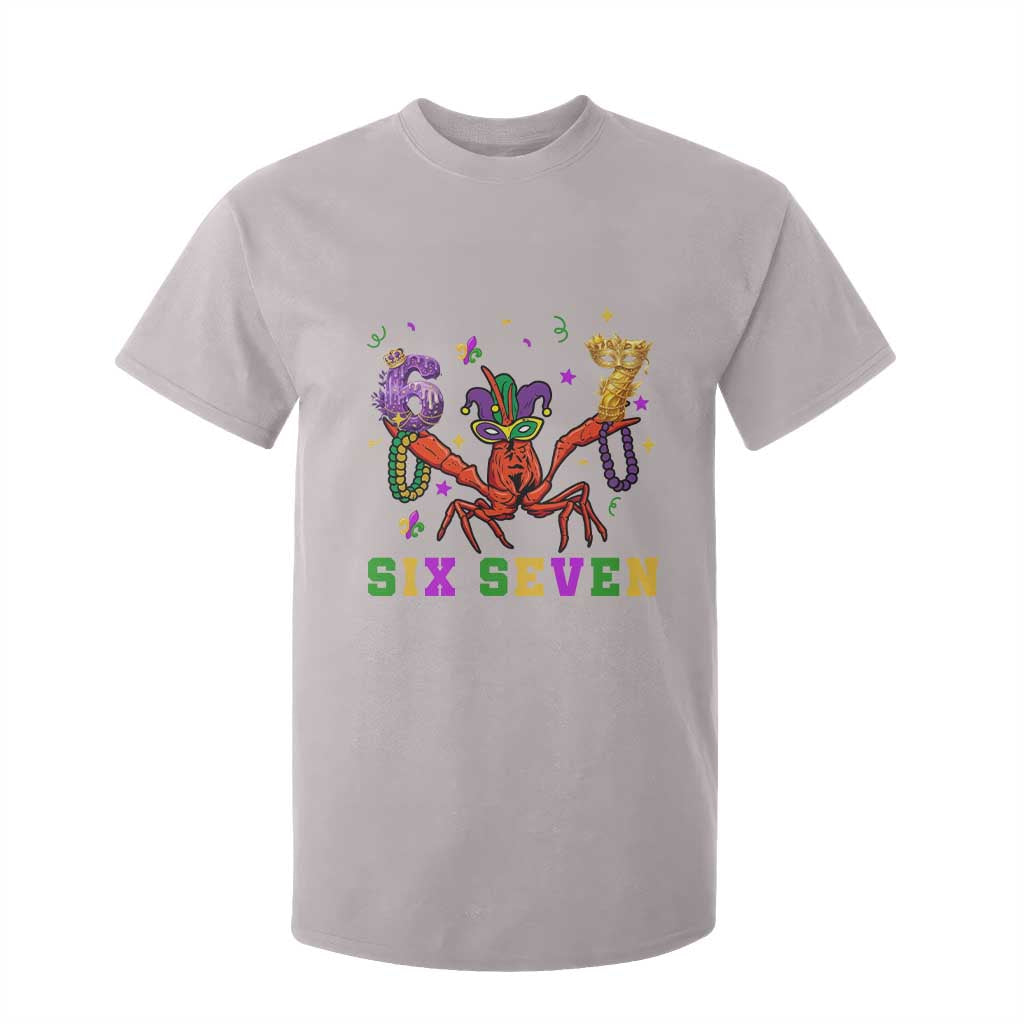 Funny 67 Crawfish Mardi Gras T Shirt For Kid Six Seven Meme TS12 Ice Gray Print Your Wear