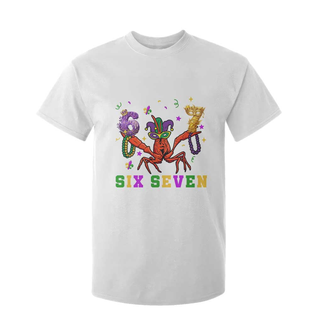 Funny 67 Crawfish Mardi Gras T Shirt For Kid Six Seven Meme TS12 White Print Your Wear
