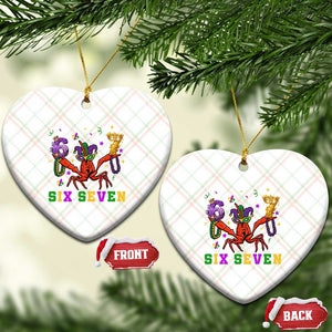 Funny 67 Crawfish Mardi Gras Ceramic Ornament Six Seven Meme TS12 Print Your Wear