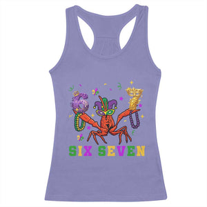 Funny 67 Crawfish Mardi Gras Racerback Tank Top Six Seven Meme TS12 Violet Print Your Wear