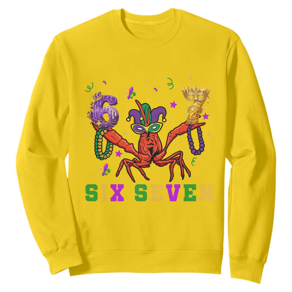 Funny 67 Crawfish Mardi Gras Sweatshirt Six Seven Meme TS12 Daisy Print Your Wear