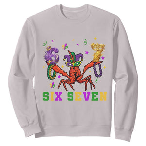 Funny 67 Crawfish Mardi Gras Sweatshirt Six Seven Meme TS12 Ice Gray Print Your Wear