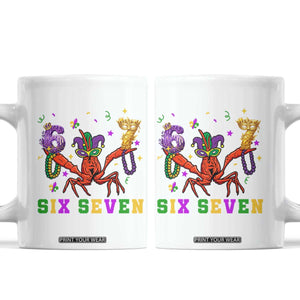 Funny 67 Crawfish Mardi Gras Coffee Mug Six Seven Meme TS12 White Print Your Wear
