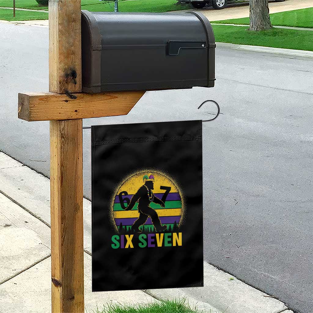 Funny Mardi Gras Bigfoot Garden Flag Six Seven Meme TS12 Print Your Wear