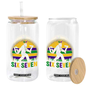 Funny Mardi Gras Bigfoot Glass Can Six Seven Meme TS12 Print Your Wear