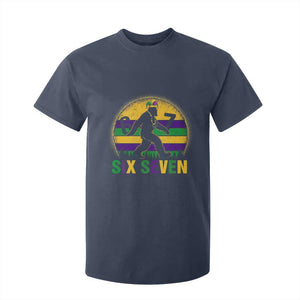 Funny Mardi Gras Bigfoot T Shirt For Kid Six Seven Meme TS12 Navy Print Your Wear