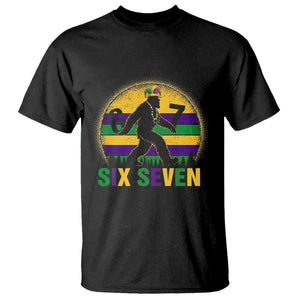 Funny Mardi Gras Bigfoot T Shirt Six Seven Meme TS12 Black Print Your Wear