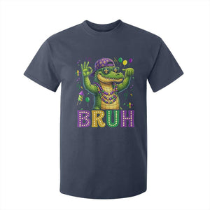 Mardi Gras Mardigator Alligator Six Seven Bruh Meme T Shirt For Kid TS12 Navy Print Your Wear