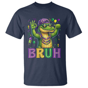 Mardi Gras Mardigator Alligator Six Seven Bruh Meme T Shirt TS12 Navy Print Your Wear