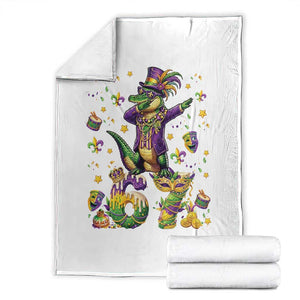 Funny Mardigator Alligator Six Seven Meme Throw Blanket Mardi Gras Gifts TS12 White Print Your Wear