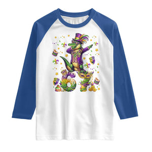 Funny Mardigator Alligator Six Seven Meme Raglan Shirt Mardi Gras Gifts TS12 White Royal Print Your Wear
