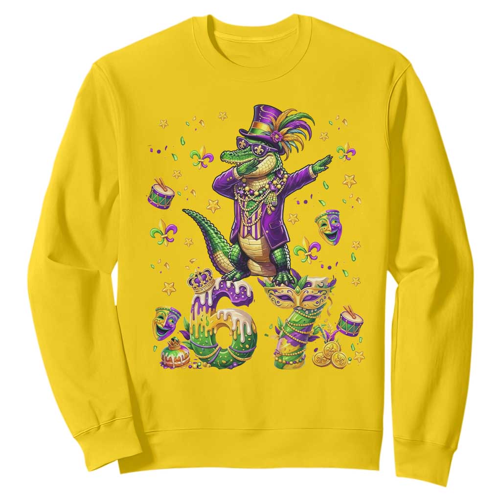 Funny Mardigator Alligator Six Seven Meme Sweatshirt Mardi Gras Gifts TS12 Daisy Print Your Wear