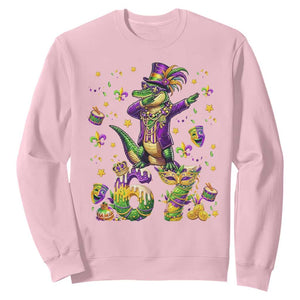 Funny Mardigator Alligator Six Seven Meme Sweatshirt Mardi Gras Gifts TS12 Light Pink Print Your Wear