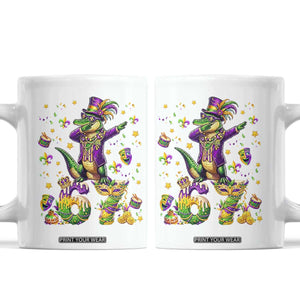 Funny Mardigator Alligator Six Seven Meme Coffee Mug Mardi Gras Gifts TS12 White Print Your Wear