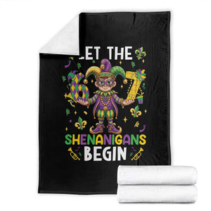 Let The 67 Shenanigans Begin Throw Blanket Six Seven Meme Mardi Gras TS12 Black Print Your Wear