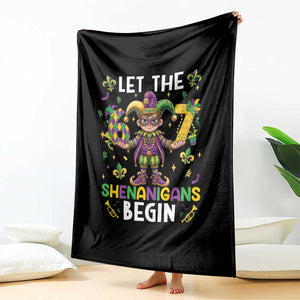 Let The 67 Shenanigans Begin Throw Blanket Six Seven Meme Mardi Gras TS12 Print Your Wear