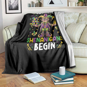 Let The 67 Shenanigans Begin Throw Blanket Six Seven Meme Mardi Gras TS12 Print Your Wear