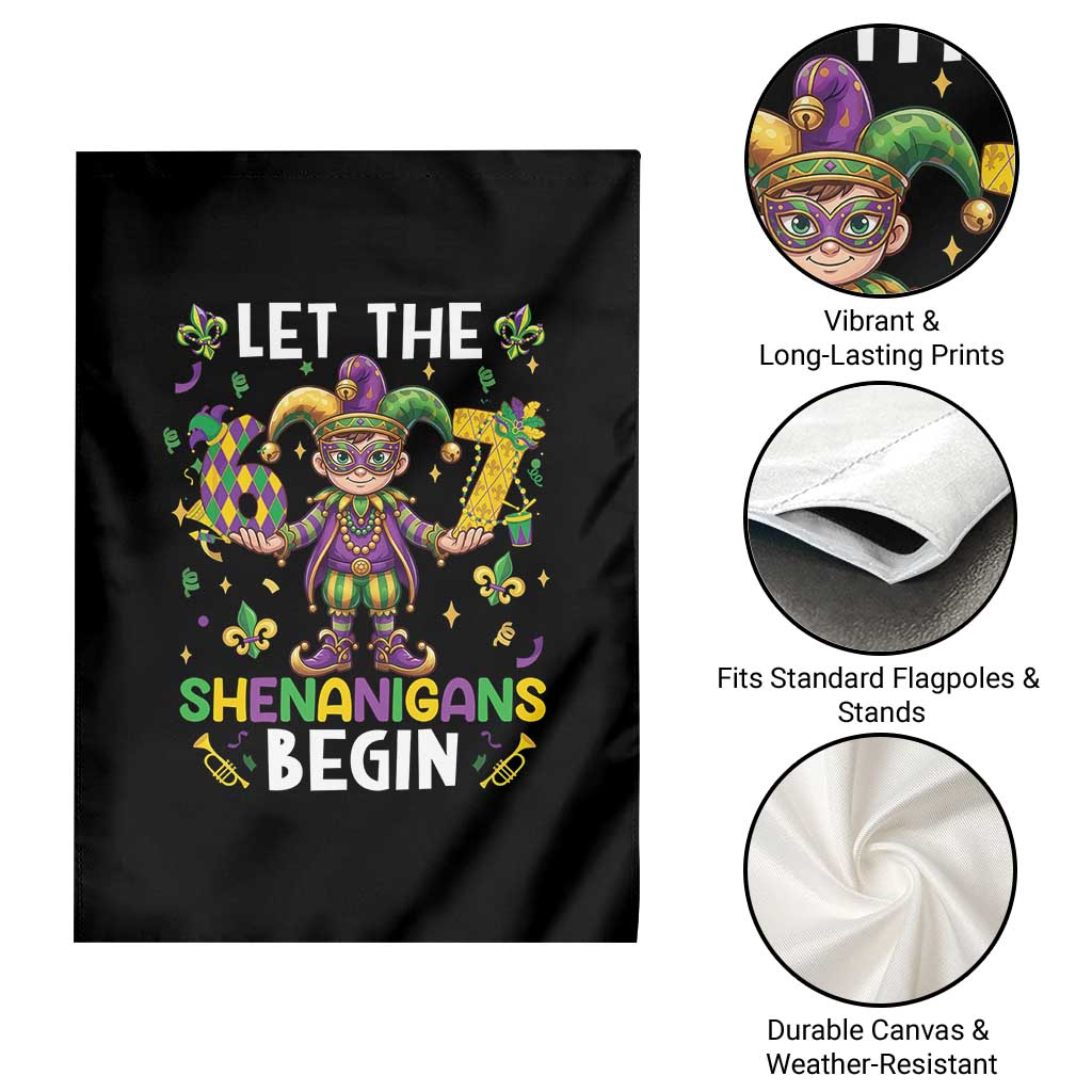 Let The 67 Shenanigans Begin Garden Flag Six Seven Meme Mardi Gras TS12 Print Your Wear