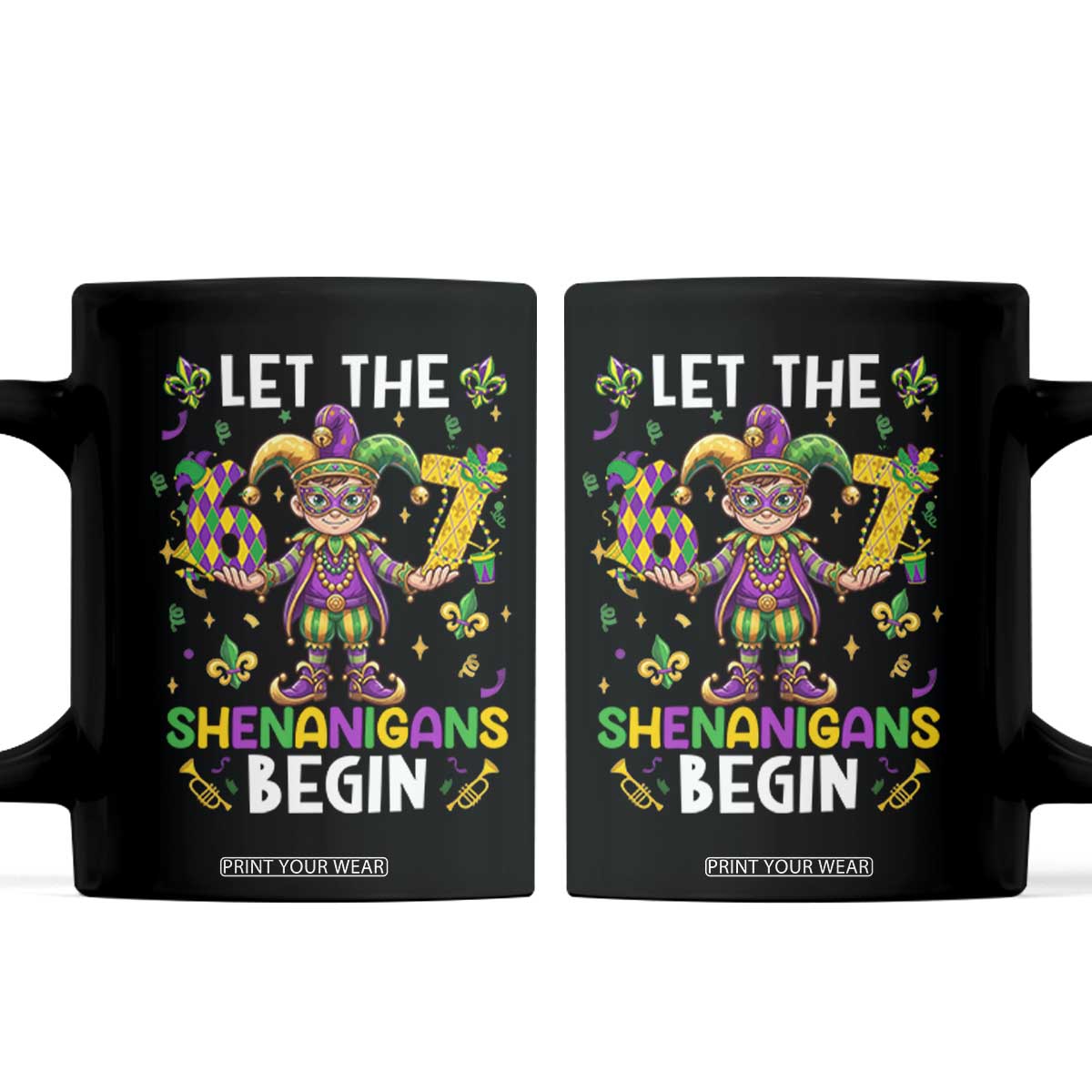 Let The 67 Shenanigans Begin Coffee Mug Six Seven Meme Mardi Gras TS12 Black Print Your Wear