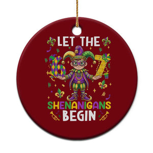 Let The 67 Shenanigans Begin Ceramic Ornament Six Seven Meme Mardi Gras TS12 1pc Red Print Your Wear