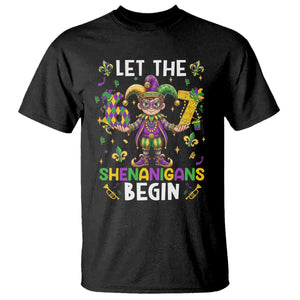 Let The 67 Shenanigans Begin T Shirt Six Seven Meme Mardi Gras TS12 Black Print Your Wear