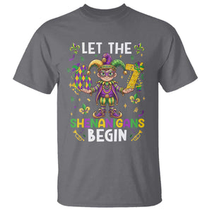 Let The 67 Shenanigans Begin T Shirt Six Seven Meme Mardi Gras TS12 Charcoal Print Your Wear