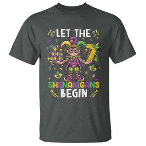Let The 67 Shenanigans Begin T Shirt Six Seven Meme Mardi Gras TS12 Dark Heather Print Your Wear