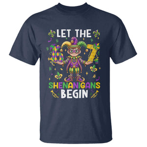 Let The 67 Shenanigans Begin T Shirt Six Seven Meme Mardi Gras TS12 Navy Print Your Wear