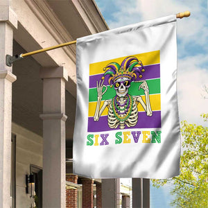 Funny Mardi Gras Skeleton Garden Flag Six Seven Meme TS12 Print Your Wear