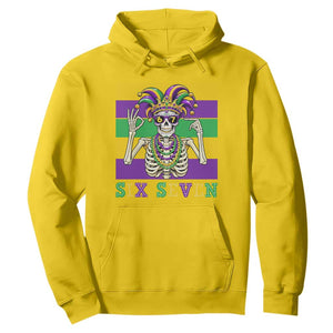 Funny Mardi Gras Skeleton Hoodie Six Seven Meme TS12 Daisy Print Your Wear