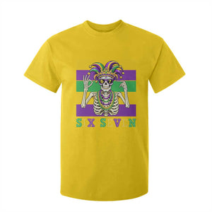 Funny Mardi Gras Skeleton T Shirt For Kid Six Seven Meme TS12 Daisy Print Your Wear