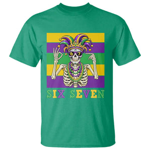 Funny Mardi Gras Skeleton T Shirt Six Seven Meme TS12 Irish Green Print Your Wear