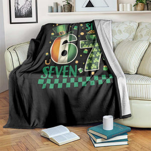 Funny St Patricks Six Seven Throw Blanket Gen Z Irish Gift TS12 Print Your Wear