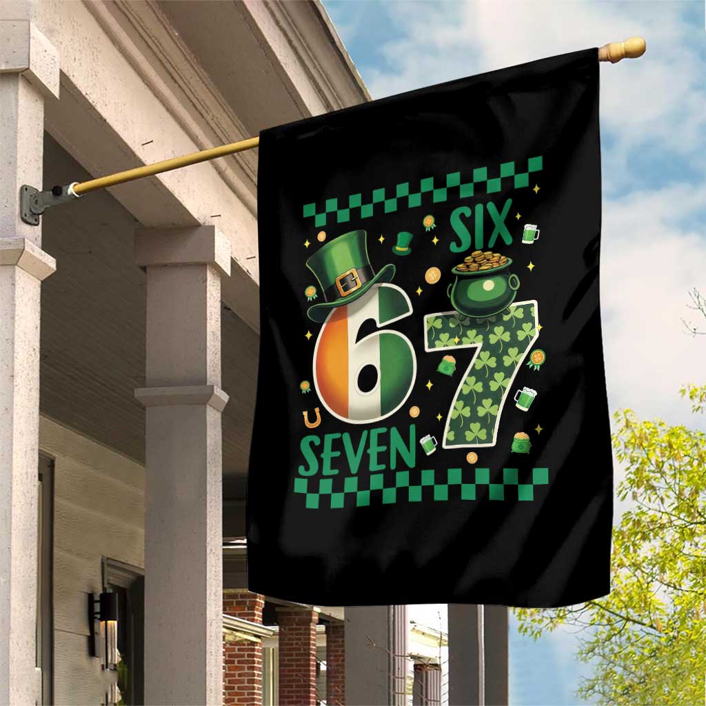 Funny St Patricks Six Seven Garden Flag Gen Z Irish Gift TS12 Print Your Wear